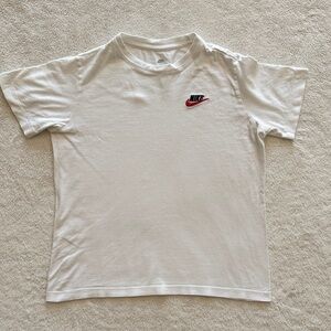 Nike Kids White Tee with Classic Logo